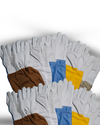 BeeGuard Spectrum: 5-Pack Cotton Goatskin Beekeeping Gloves