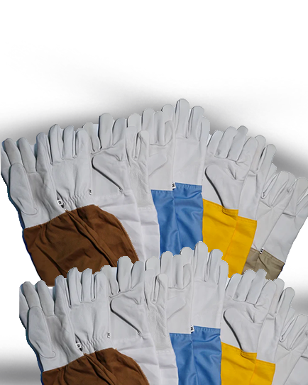 BeeGuard Spectrum: 5-Pack Cotton Goatskin Beekeeping Gloves