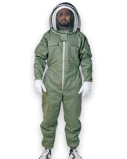 OliveGuard Fencing Veil Suit - With Matching Veil and Goatskin Gloves